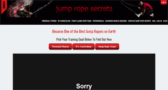 Desktop Screenshot of jumpropesecrets.com