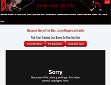 Tablet Screenshot of jumpropesecrets.com